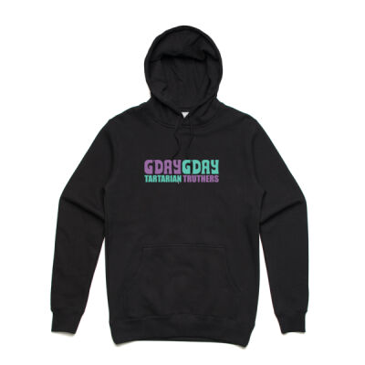 Unisex Hoodie G'Day G'Day Tartarian Truthers (Purple & Teal Text) Thumbnail
