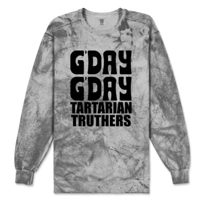 Men's G'Day G'Day Grey Faded Crew (Black Text) Thumbnail